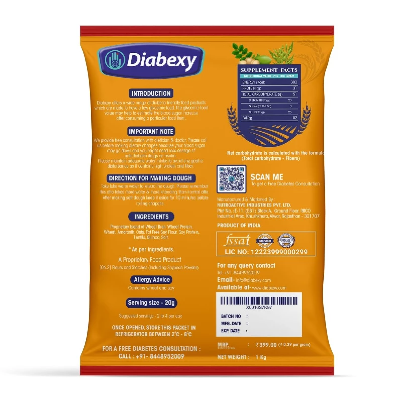 Diabexy Atta Sugar Control Lite Nuts Free for Diabetics, 1 kg-2.webp